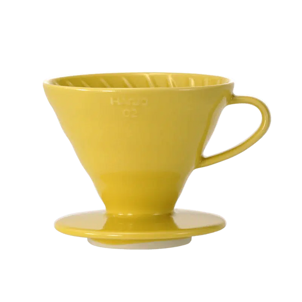 V60 Ceramic Colour 02 Dripper-Hario-Yellow-Barista och Espresso